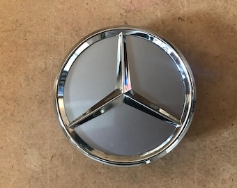 Mercedes W202 W204 W211 W212  Mercedes-Benz hubcaps silver/chrome 75mm for alloy wheels Set = 4x pieces NEW