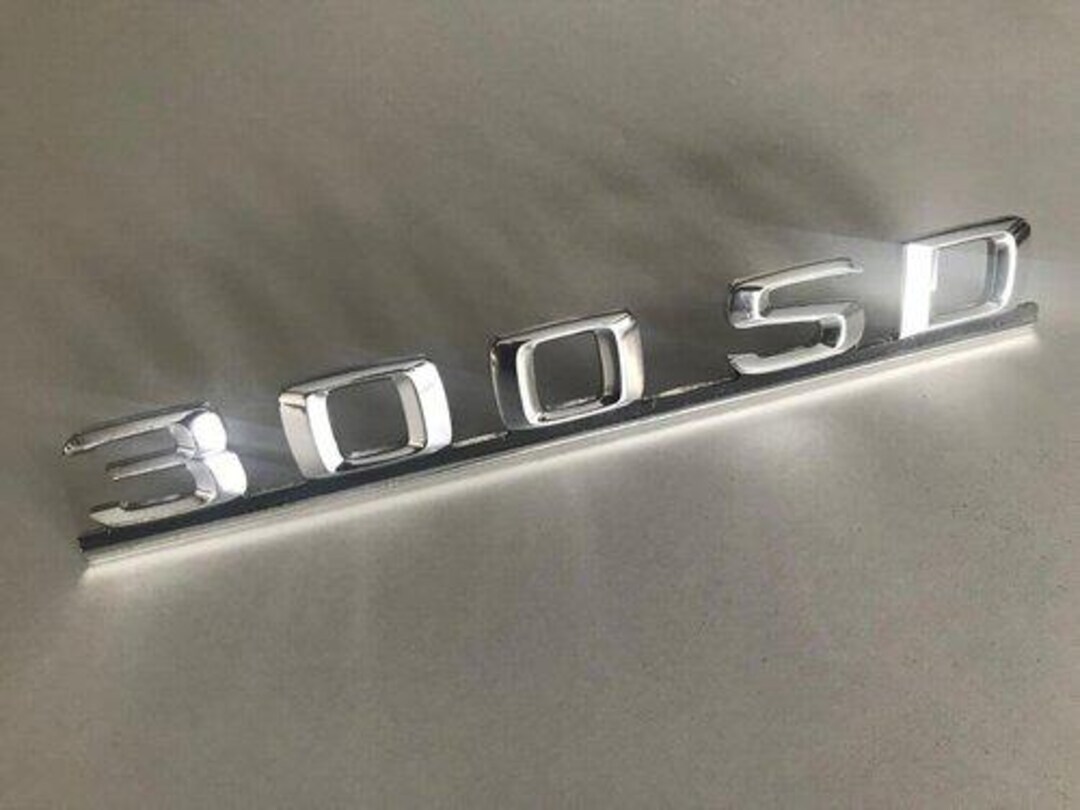 Mercedes W126 Lettering Mercedes ‘ 300SD ’ Boot Lid A1268170715 Chrome ...