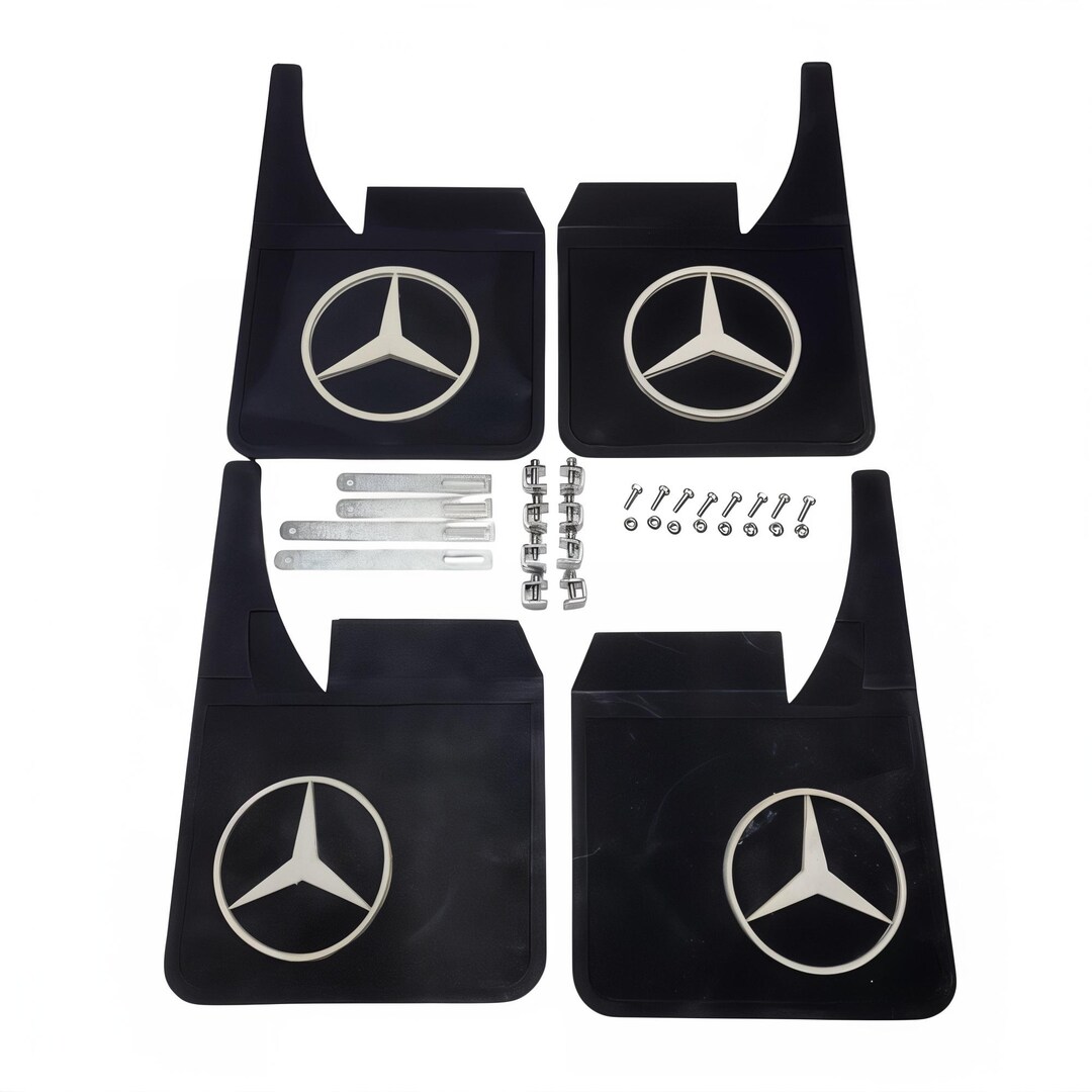 Mud Flaps BLACK Splash Guards Set – 4 Pieces for Front & Rear