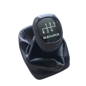 Shift Bag & Lever – Fits Mercedes W202 ELEGANCE – Black Synthetic Leather 5-Speed with Reverse Gear – NEW
