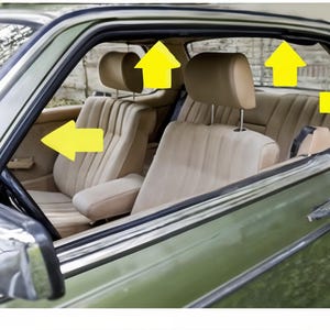 Fensterdichtung Set links + rechts – Von A- bis C-Säule – Passend für Mercedes W123 Coupé (C123) | NEU