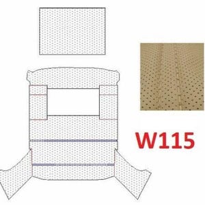 Headlining with Sunroof – Fits Mercedes W114 W115 Sedan – Cream Perforated Vinyl – Ready to install - NEW