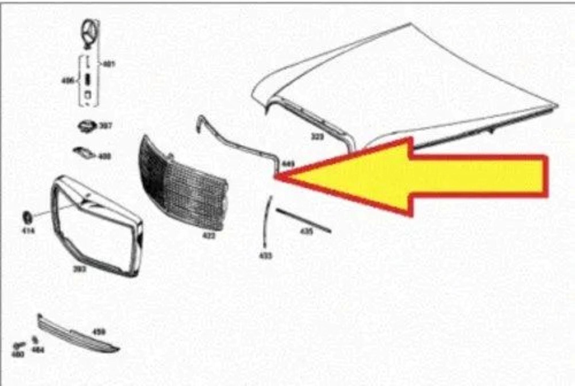 NEW NOS MERCEDES-BENZ W116 S-Class Radiator Stiffening Radiator