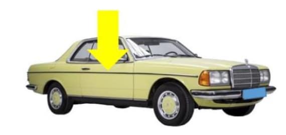 Original Mercedes benz Parts A123 690 14 80 Mercedes W123 Coupe Upper Molding Trim Strip for the Right Door passenger Side NEW Etsy