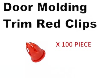 Original Red Clip Set for Upper Trim – 100x Pieces – Compatible with Mercedes Models W107 W108 W109 W111 W112 W114 W115 W116 W123 – NEW