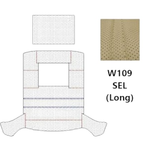Headliner with Sunroof – Fits W108 280SEL & W109 300SEL – Cream Perforated Vinyl – NEW
