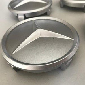 Fit for all Mercedes R107 W108 W109 W114 W115 W116 W123 W126 hub cap set = 4 pieces hub caps silver 80mm for baroque rims (Barock) NEW
