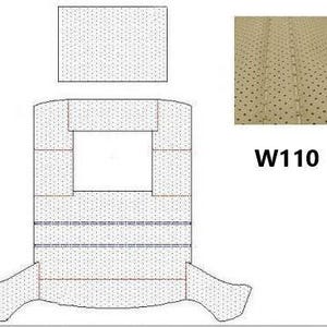 Headlining with Sunroof – Fits Mercedes W110 – Cream Perforated Vinyl – NEW