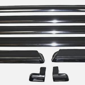 Lower Trim Moulding Set – 8-Piece with Clips – Compatible with Classic Mercedes W123 Sedan – NEW