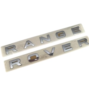 Land Rover nameplate ‘ Range Rover ’ boot lid and engine hood  in chrome LR020805 NEW