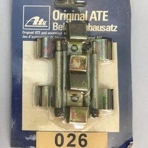Original ATE brake pad installation kit NOS consisting of 2 calipers and 4 bolts for the front brakes NEW W113 W114 W115 W108 W109 W110 W111