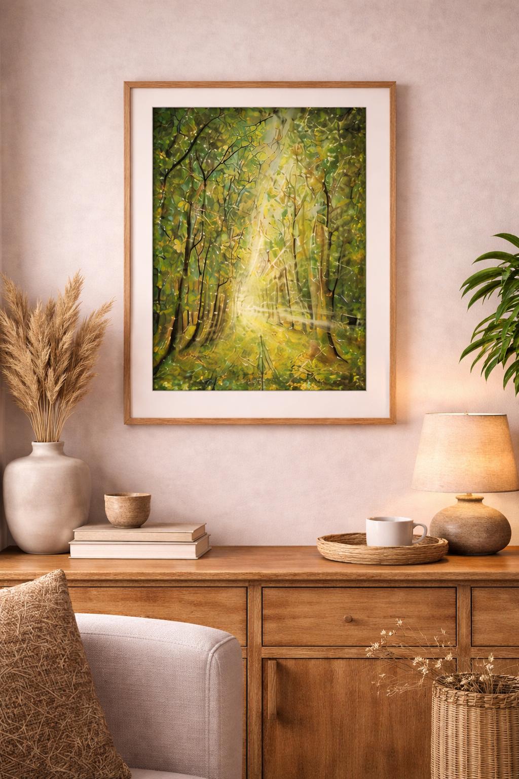 ABEUTY Pittura Ad Olio Per Numeri Fai Da Te, Lupo E Foresta Di Notte, 40,6x50,8 Cm, Tela Con Cornice In Legno, Colori Acrilici E Pennelli Inclusi