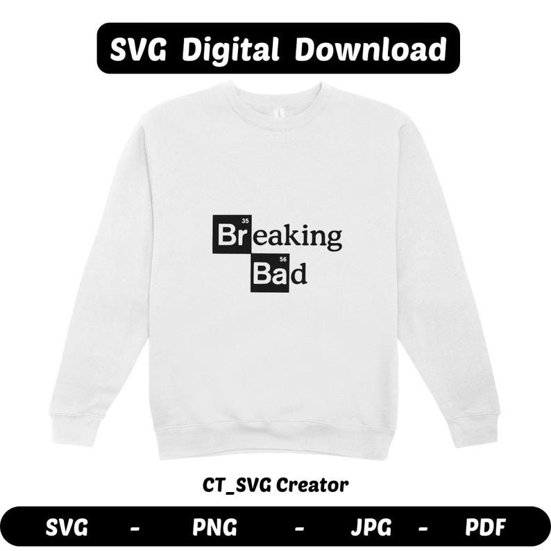 Breaking Bad SVG File,digital Download,heisenberg Pdf Pattern,pinkman ...