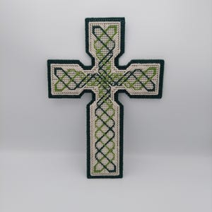 Celtic Cross Plastic Canvas Wall Hanging