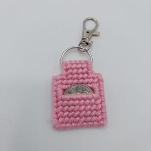Aldi Quarter Keeper Holder-sleutelhanger roze