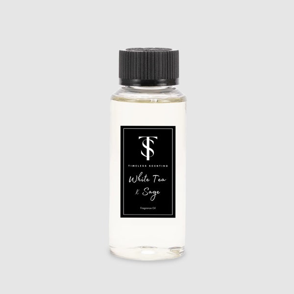 White Tea x Sage - Hotel Inspired Luxury Fragrance Oil - Aromatherapy Scent Diffuser Refill (Best Seller)