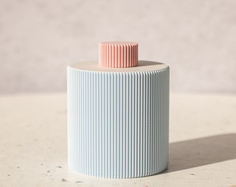 Scatola “POTIPO” - Piccolo vaso colorato con coperchio - Oggetto decorativo e funzionale, versatile, per l&#39;ufficio e il bagno