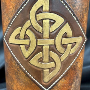 Celtic Leather Hand Made Vase