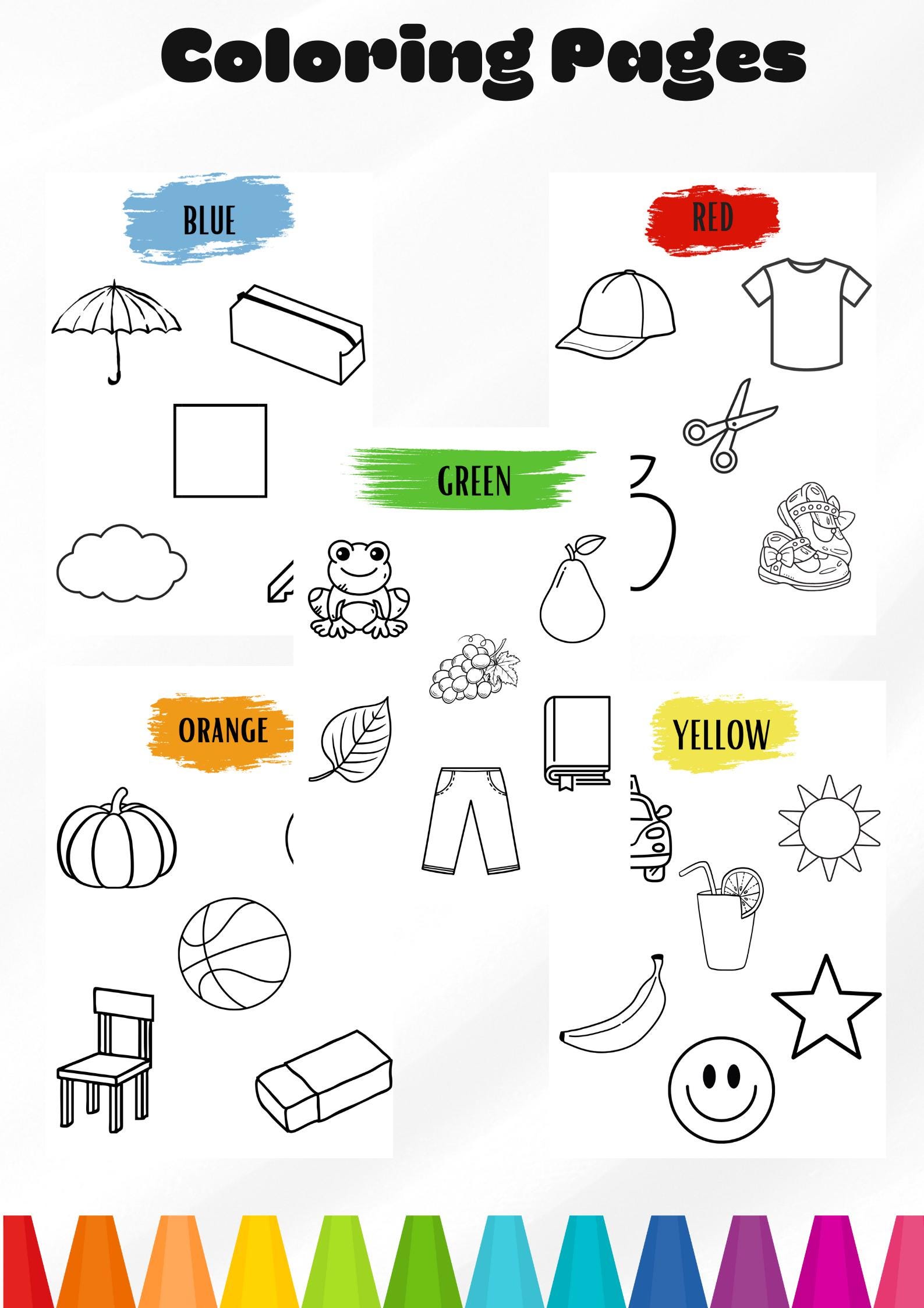 Printable Learning Colors, Learning Through Art, Coloring Activity ...