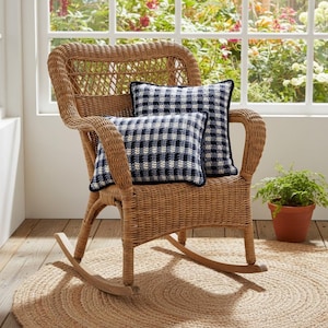 Mönster för virkad rutig kudde i PDF-format | Mönster för kuddfodral i gingham-stil | Modern virkad plädkudde DIY digital nedladdning