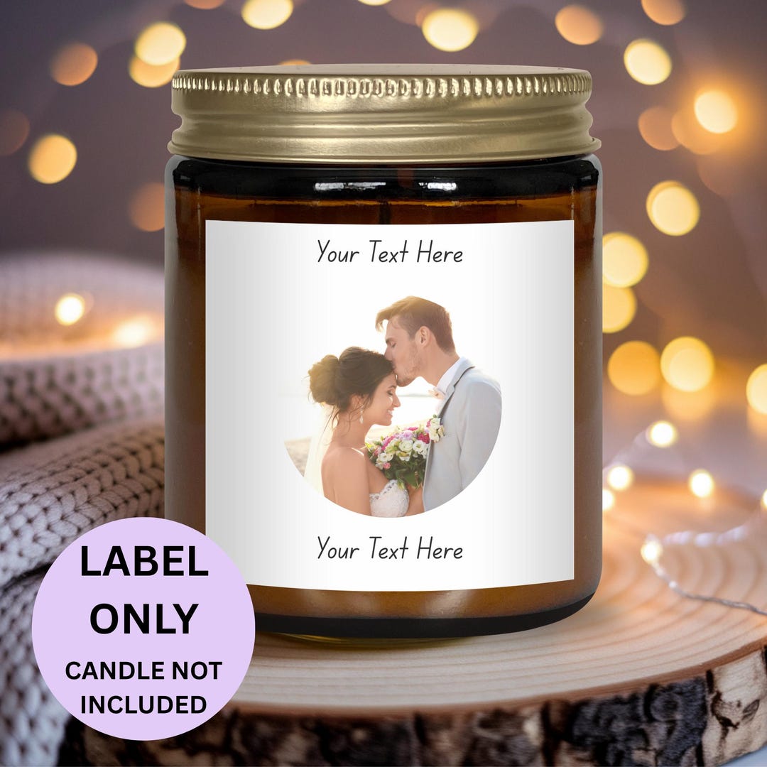 Custom Photo Candle Labels – Personalized Picture & Text Stickers ...