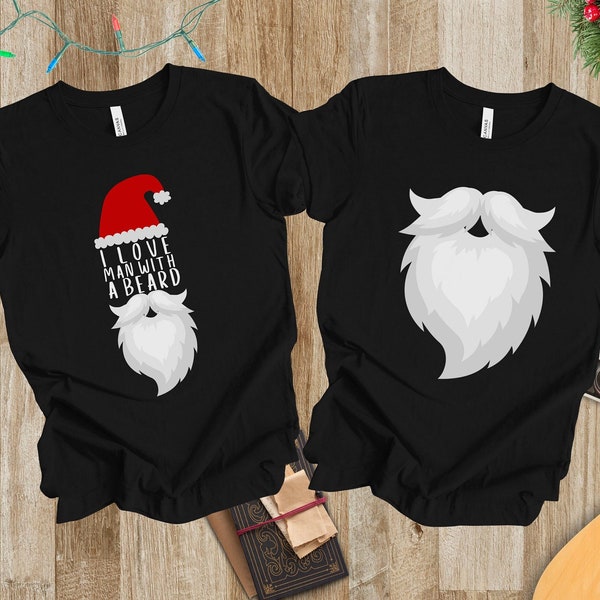 Hipster Santa, Funny Snarky Bearded St.Nick Tshirt, Cool Christmas Women's Tee, Dad Jokes Unisex Holiday Festive Seasonal Beard Shirts 2023