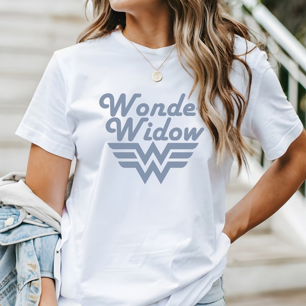 Wonder Widow | snarky bereavement shirt for grieving wife | sarcastic condolence wear | macabre woman | mourning tshirt | morbid death tee