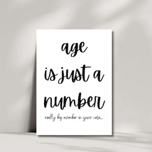 Funny Birthday Card | Dad Birthday Card | Funny Punny Birthday Card |Funny Age Is Just a Number Birthday Card