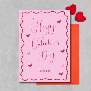 Happy Valentine&#39;s Day Card, Love Cards, Printable Valentine&#39;s Day Card, Romantic Card, Love You boyfriend girlfriend wife husband card