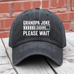 Funny Grandpa Hat, Grandpa Joke Loading Dad Cap, Vintage Washed Baseball Cap For Men, Father&#39;s Day Gift, Adjustable Humorous Hat
