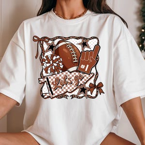 School Spirit Shirt, Comfort Colors Football Season T-Shirt, Coquette Sport Day Shirt, Team Shirt, Sport/School/Teacher Team, Pennant Flag
