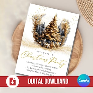 Printable Christmas Party Invitation | Christmas Party Invite | Holiday Party Invitation | Christmas Party Printable
