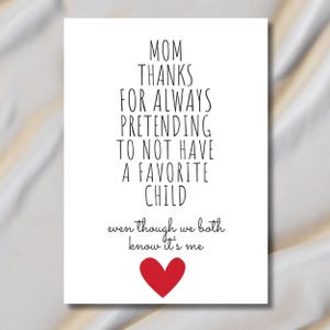 Lustige Muttertagskarte, Karte für Mama, Perfektes Geschenk zum Muttertag oder zu Geburtstagen, Muttertagsgeschenke für Mama, druckbare Muttertagskarte