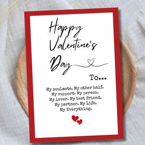 Tarjetas del día de San Valentín, tarjeta romántica, tarjeta imprimible del día de San Valentín, tarjeta romántica "Te amo", tarjeta imprimible del día de San Valentín
