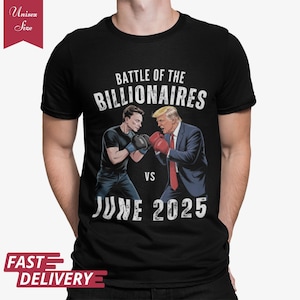 Trump Vs Elon T-Shirt, Elon Shirts, Billion Dollar Kampf, Anti Trump Shirts, Anti Elon Musk Shirt, lustige T-Shirts, F Elon T-Shirt