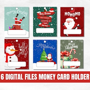 Weihnachtsgeldkarte PNG Designs|6 Weihnachtsgeldkarte|Geldgeschenkideen|Geldspender Weihnachtskarte, Lippenbalsam Beutel Geldhalter