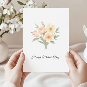 Glückliche Mutter Tageskarte, Muttertag Blumenkarte, Mutter Muttertagskarten für Sie, Karte zum Muttertag, Muttertagskarte für Oma, Nan