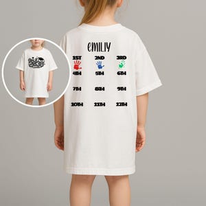 Class Of 2038 Handprint Shirt, Custom 2039 Graduation Shirt, Grow With Me Shirt, Kinder through Twelfth Grade, First Day Of School, gift