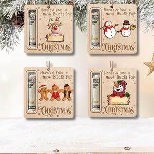 Christmas Money Holder Ornaments, Charm Hanging Christmas Cash Gift Storage, Personalized Cute Money Holder, Christmas Ornament