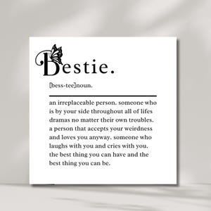 Druckbare Bestie Geburtstagskarte, Geburtstagskarte für Sie, Geburtstagskarte für den besten Freund, Bestie Affirmationen, Bestie Schwester Freundschaftskarten