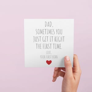 Vatertagskarte vom erstgeborenen Kind, lustige Vatertagskarte für Papa, zum ersten Mal richtige Papakarte, Erstgeborenen-Grußkarte Lustige Papakarte