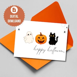 Gelukkige Halloween-kaart | Leuke Halloween-kaart | Fang-tastisch Halloween | Grappige Halloween-kaart