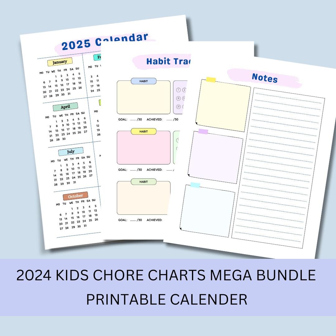 2025 Chore Charts For Kids 2025 Calender Printable School Routine Il 1080xN.6485157750 Hpyo