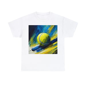Grand Slam Designs - US Open - New York - Inspired Paint Stroke Effect Unisex Heavy Cotton Tee