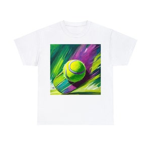 Grand Slam Designs - Wimbledon Inspired Paint Stroke Effect Unisex Heavy Cotton Tee