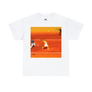Tennis in the style of Dali Clay Court - unisex Heavy Cotton Tee