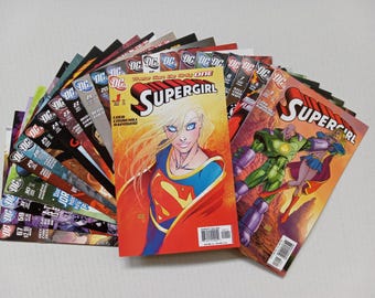 スーパーガール（2005年）。DCコミックスのロット。第1号を含む27冊