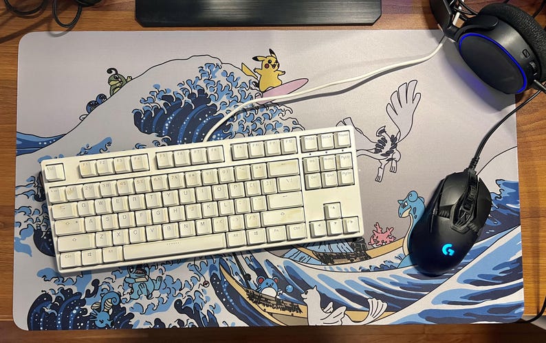 Riding the Great Wave TCG Speelmat Trading Card Bordspel Gaming Bureaumat Anime Mousepad 24 x 14 IN 60 x 34 CM afbeelding 2
