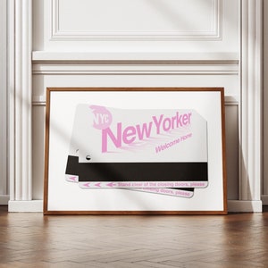 Stampa NYC, Metro Card, New York City Wall Art, Pink Wall Art, Arte moderna, Stampa Newyorkese, Poster di un appartamento fantastico - Stampa digitale unica
