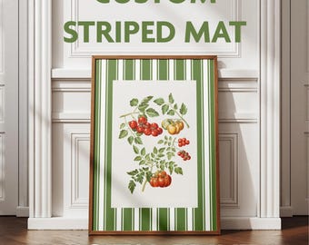 CUSTOM Striped Photo Frame Mat: Colorful Wall Art Print, Customizable Maximalist Print - Personalized Digital Print